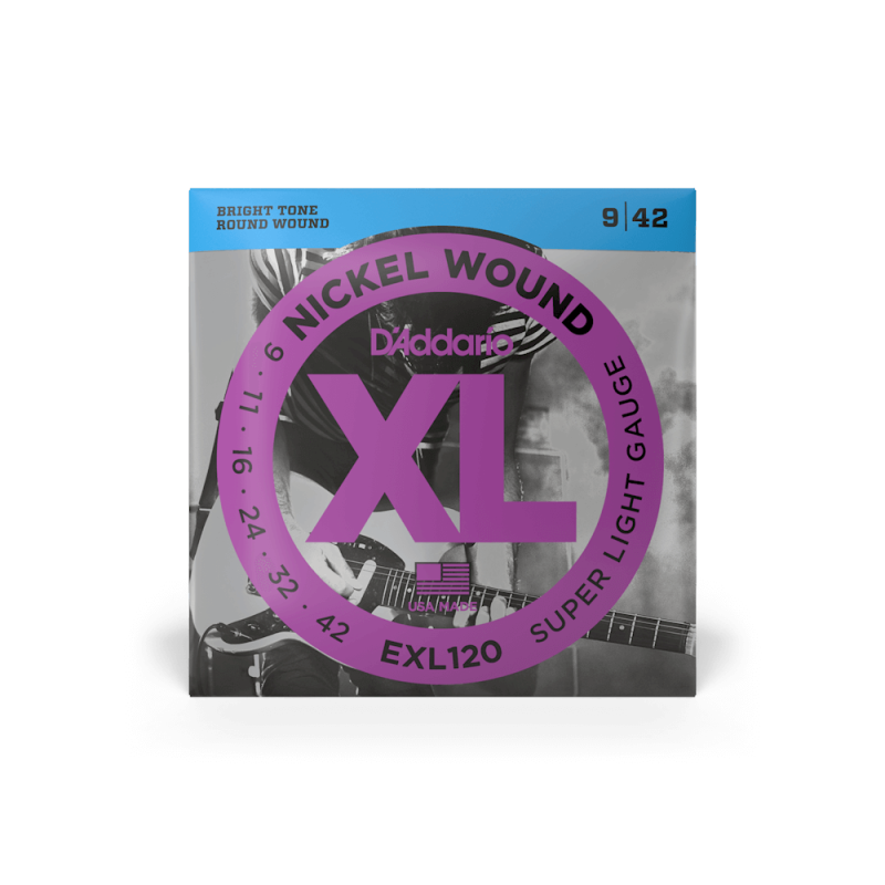 D'Addario EXL120 Nickel Wound, Super Light, 09-42