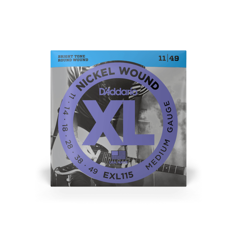 D'Addario EXL115 Nickel Wound, Medium/Blues-Jazz Rock, 11-49