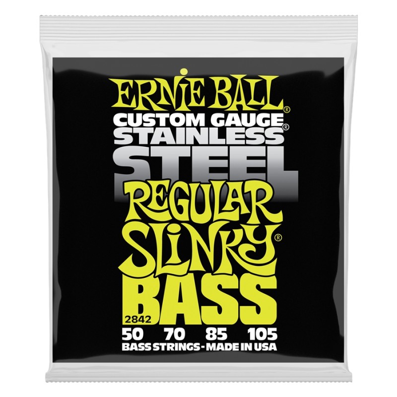 ERNIE BALL - 2842 REGULAR SLINKY STAINLESS STEEL 50-105