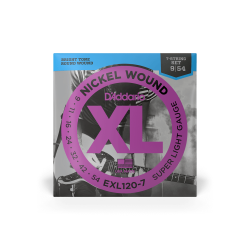 D' ADDARIO EXL120-7 Nickel Wound, 7-String, Super Light, 09-54